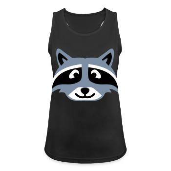 Raccoon - Women's Breathable Tank Top - black - Front - Zoe (177cm)