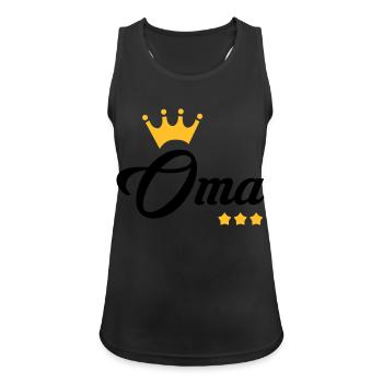 Grandma Gran Oma Grand-Mère Grand Mere - Women's Breathable Tank Top - black - Front - Zoe (177cm)