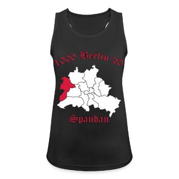 1000 Berlin 20 - Berlin Spandau (Vektor) - Frauen Tank Top atmungsaktiv - Schwarz - Vorne - Zoe (177cm)