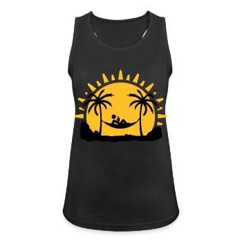 island_chillout_gr2 - Women's Breathable Tank Top - black - Front - Zoe (177cm)
