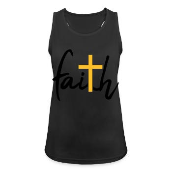 Faith Cross Faith - Women's Breathable Tank Top - black - Front - Zoe (177cm)