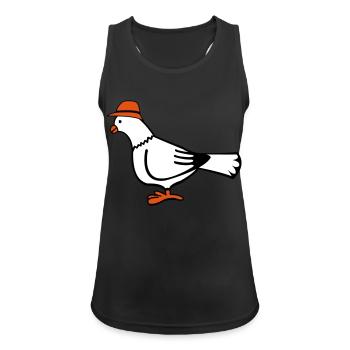 Taube - Frauen Tank Top atmungsaktiv - Schwarz - Vorne - Zoe (177cm)