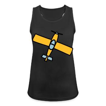 Airplane Design - Women's Breathable Tank Top - black - Front - Zoe (177cm)