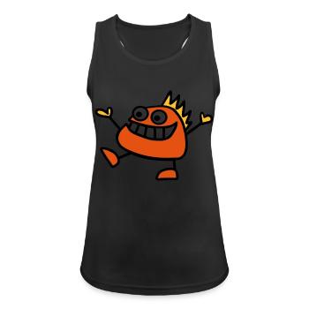 Happy monster - Women's Breathable Tank Top - black - Front - Zoe (177cm)
