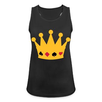 couronne poker crown - Débardeur respirant Femme - noir - Devant - Zoe (177cm)