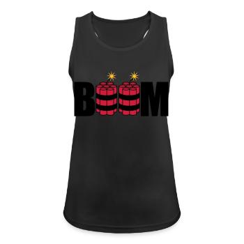 boom angezuendet tnt dynamit explodieren explosion - Frauen Tank Top atmungsaktiv - Schwarz - Vorne - Zoe (177cm)