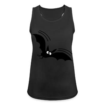 fledermaus - Frauen Tank Top atmungsaktiv - Schwarz - Vorne - Zoe (177cm)
