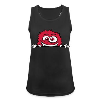 Nervous breakdown monster shield crazy - Women's Breathable Tank Top - black - Front - Zoe (177cm)