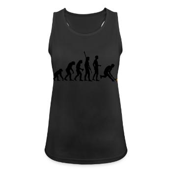 evolution_herren_hockey_2c - Débardeur respirant Femme - noir - Devant - Zoe (177cm)