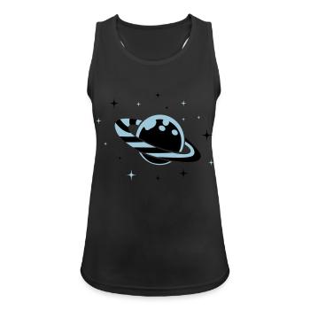 Planet 01 - Women's Breathable Tank Top - black - Front - Zoe (177cm)