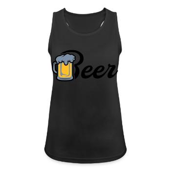 Beer Maßkrug - Frauen Tank Top atmungsaktiv - Schwarz - Vorne - Zoe (177cm)