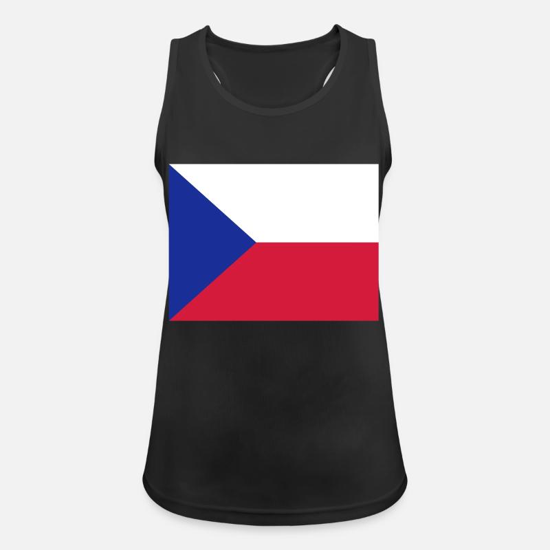 drapeau_republique_tcheque - Women's Breathable Tank Top - black