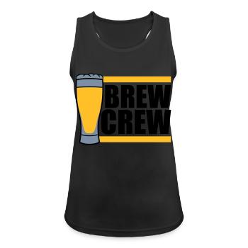Bierglas Brew Crew Spruch - Frauen Tank Top atmungsaktiv - Schwarz - Vorne - Zoe (177cm)