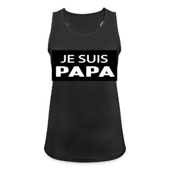 ICH BIN VATER - Frauen Tank Top atmungsaktiv - Schwarz - Vorne - Zoe (177cm)