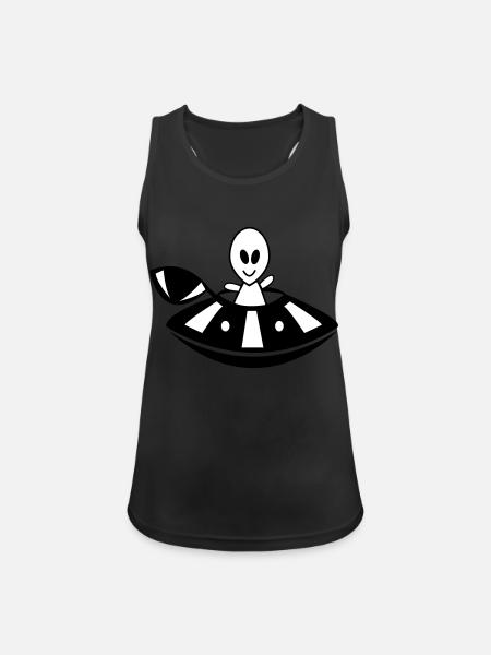 OVNI extraterrestre - Débardeur respirant Femme - noir