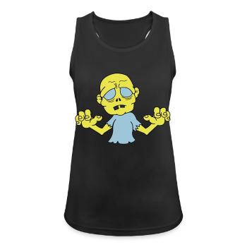 Zombi - Débardeur respirant Femme - noir - Devant - Zoe (177cm)
