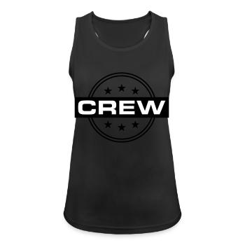 Crew - Frauen Tank Top atmungsaktiv - Schwarz - Vorne - Zoe (177cm)