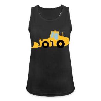 Radlader - Frauen Tank Top atmungsaktiv - Schwarz - Vorne - Zoe (177cm)