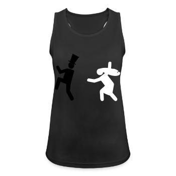Running Groom - Frauen Tank Top atmungsaktiv - Schwarz - Vorne - Zoe (177cm)