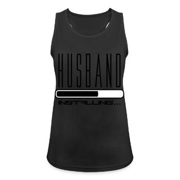 ehemann husband installing downloading ladebalken - Frauen Tank Top atmungsaktiv - Schwarz - Vorne - Zoe (177cm)
