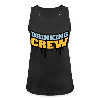 Drinking Crew Graffiti - Frauen Tank Top atmungsaktiv - Schwarz - Vorne - Zoe (177cm)