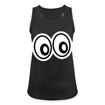 eyes_1f2 - Women's Breathable Tank Top - black - Front - Zoe (177cm)