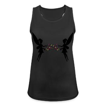 fee02 - Frauen Tank Top atmungsaktiv - Schwarz - Vorne - Zoe (177cm)