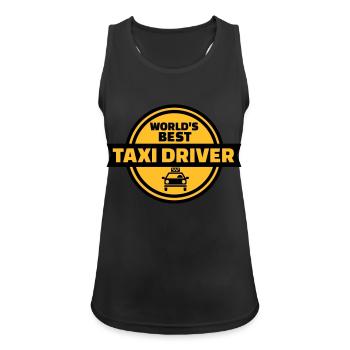 Taxifahrer - Frauen Tank Top atmungsaktiv - Schwarz - Vorne - Zoe (177cm)