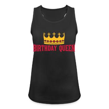 Birthday Queen Party Logo - Frauen Tank Top atmungsaktiv - Schwarz - Vorne - Zoe (177cm)