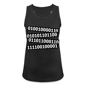 Binär Code Programm Sprache - Frauen Tank Top atmungsaktiv - Schwarz - Vorne - Zoe (177cm)
