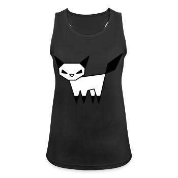 Geometric Cat - Women's Breathable Tank Top - black - Front - Zoe (177cm)