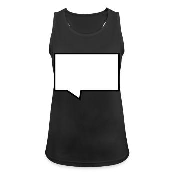 Sprechblase - Débardeur respirant Femme - noir - Devant - Zoe (177cm)