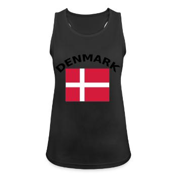 Danemark, Danemark, drapeau, drapeau - Débardeur respirant Femme - noir - Devant - Zoe (177cm)