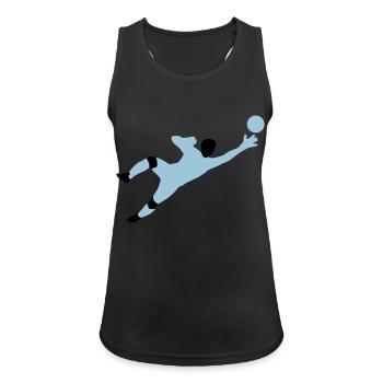 torwart_012015_a_3c - Frauen Tank Top atmungsaktiv - Schwarz - Vorne - Zoe (177cm)