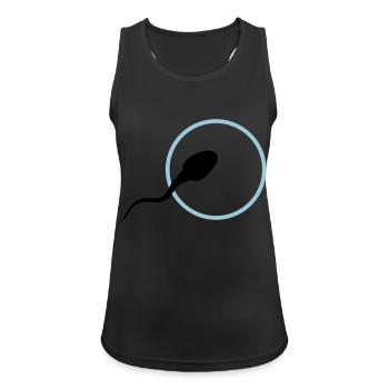 sperm3 - Frauen Tank Top atmungsaktiv - Schwarz - Vorne - Zoe (177cm)