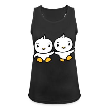 2 friends team couple couple party cool chick cute - Women's Breathable Tank Top - black - Front - Zoe (177cm)