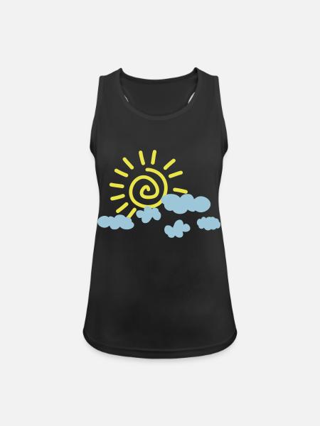 sonne himmel - Frauen Tank Top atmungsaktiv - Schwarz