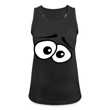 angstaugen_2c - Women's Breathable Tank Top - black - Front - Zoe (177cm)