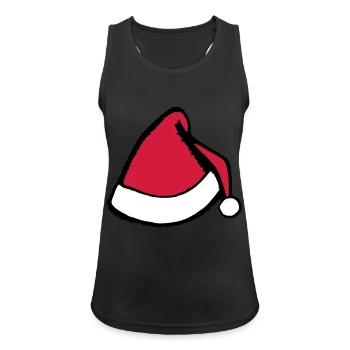 Christmas Hat Santa Claus Christmas Vector - Women's Breathable Tank Top - black - Front - Zoe (177cm)