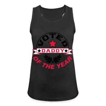 Zum Papa des Jahres gewählt - Frauen Tank Top atmungsaktiv - Schwarz - Vorne - Zoe (177cm)