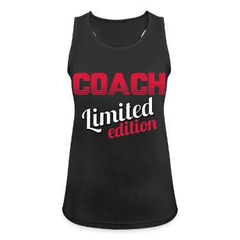 COACH LIMITIERTE AUFLAGE - Frauen Tank Top atmungsaktiv - Schwarz - Vorne - Zoe (177cm)