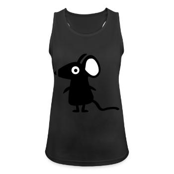 Petite souris - Débardeur respirant Femme - noir - Devant - Zoe (177cm)