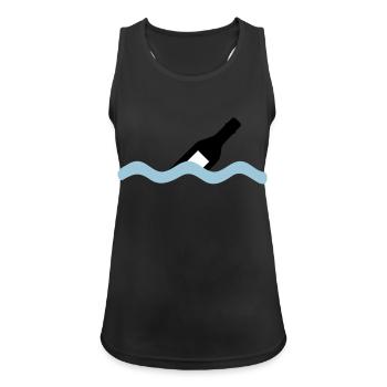 message in a bottle - Women's Breathable Tank Top - black - Front - Zoe (177cm)