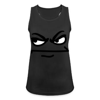 angry_face - Women's Breathable Tank Top - black - Front - Zoe (177cm)