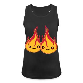 2 friends team couple love couples in love sat - Women's Breathable Tank Top - black - Front - Zoe (177cm)