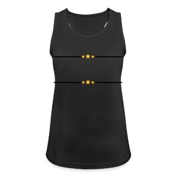 2 star lines - Women's Breathable Tank Top - black - Front - Zoe (177cm)