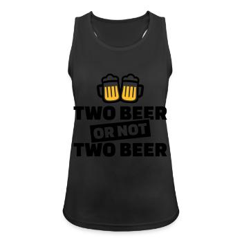Bier - Frauen Tank Top atmungsaktiv - Schwarz - Vorne - Zoe (177cm)
