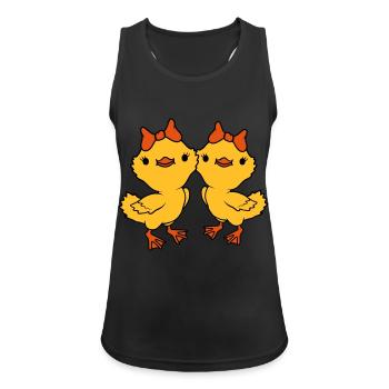 2 Chicks Team Friends - Women's Breathable Tank Top - black - Front - Zoe (177cm)
