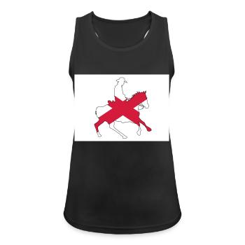 Alabama State Flag Cowboy - Women's Breathable Tank Top - black - Front - Zoe (177cm)