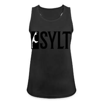 Vacances Sylt - Débardeur respirant Femme - noir - Devant - Zoe (177cm)